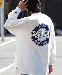 【STARTER /スターター】衿リブラインサークルロゴ ロングスリーブTシャツ
