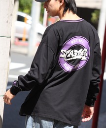 【STARTER /スターター】衿リブラインサークルロゴ ロングスリーブTシャツ