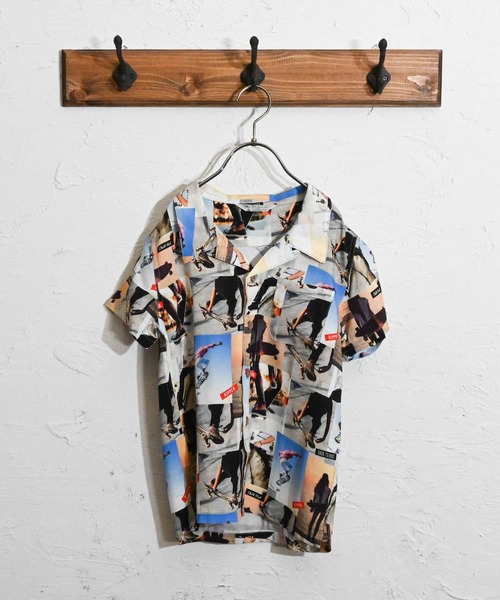 Anytime Songs（エニータイムソングス）の「アロハシャツ（シャツ/ブラウス・キッズ・オフホワイト/ブラック系その他3/ネイビー/ホワイト系その他/ブラック系その他2/ブラック系その他/ホワイト系その他5/ホワイト系その他2/ブラック/ホワイト系その他4/ホワイト系その他3/ネイビー系・140/150/160）」の5枚目の写真