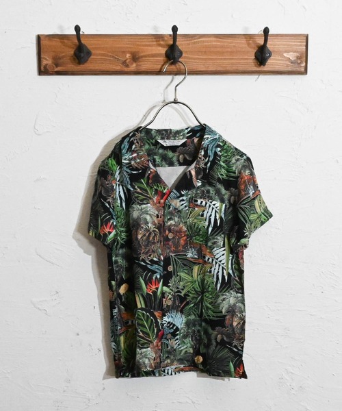 Anytime Songs（エニータイムソングス）の「アロハシャツ（シャツ/ブラウス・キッズ・オフホワイト/ブラック系その他3/ネイビー/ホワイト系その他/ブラック系その他2/ブラック系その他/ホワイト系その他5/ホワイト系その他2/ブラック/ホワイト系その他4/ホワイト系その他3/ネイビー系・140/150/160）」の8枚目の写真