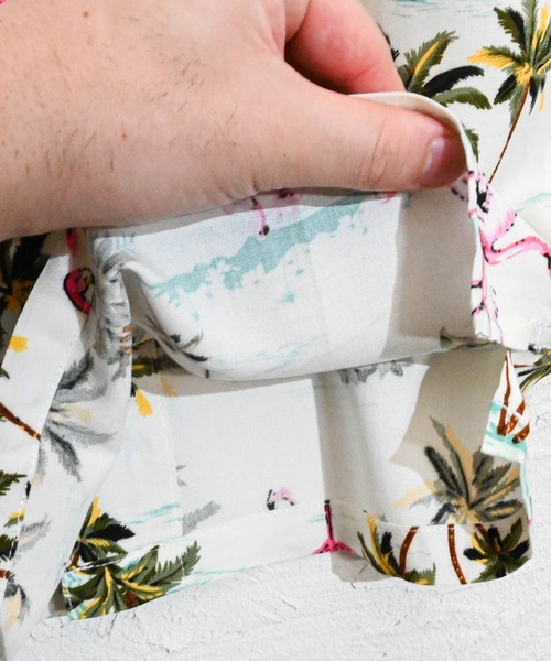 Anytime Songs（エニータイムソングス）の「アロハシャツ（シャツ/ブラウス・キッズ・オフホワイト/ブラック系その他3/ネイビー/ホワイト系その他/ブラック系その他2/ブラック系その他/ホワイト系その他5/ホワイト系その他2/ブラック/ホワイト系その他4/ホワイト系その他3/ネイビー系・140/150/160）」の14枚目の写真