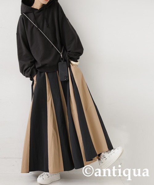 antiqua（アンティカ）の「綿100%裏毛長袖パーカー（パーカー・レディース・ブラック/ブラウン系その他/グレイッシュベージュ/イエロー系その他/ベビーピンク/オフホワイト/杢グレー/ダークグリーン/スミクロ/ネイビー/パープル/ブルー系その他/ダークブラウン/グリーン/ピンク/レッド/レンガ・FREE）」の19枚目の写真