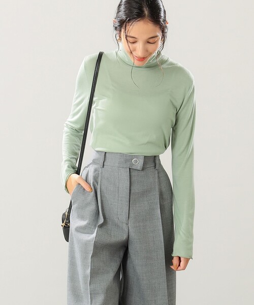 B:MING by BEAMS（ビーミングバイビームス）の「B:MING by BEAMS / シアー タートルネック カットソー（Tシャツ/カットソー・レディース・オフホワイト/ラベンダー/セージグリーン・FREE）」の2枚目の写真