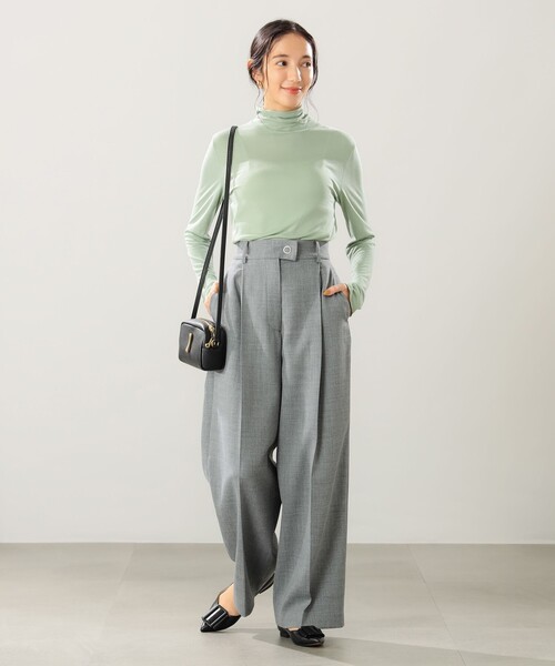B:MING by BEAMS（ビーミングバイビームス）の「B:MING by BEAMS / シアー タートルネック カットソー（Tシャツ/カットソー・レディース・オフホワイト/ラベンダー/セージグリーン・FREE）」の9枚目の写真