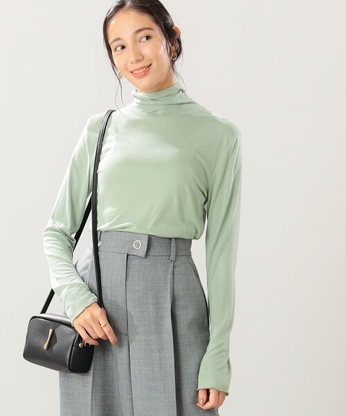 B:MING by BEAMS（ビーミングバイビームス）の「B:MING by BEAMS / シアー タートルネック カットソー（Tシャツ/カットソー・レディース・オフホワイト/ラベンダー/セージグリーン・FREE）」の10枚目の写真