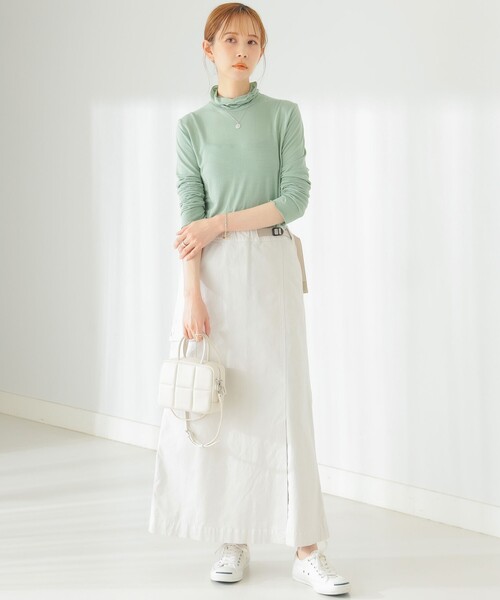 B:MING by BEAMS（ビーミングバイビームス）の「B:MING by BEAMS / シアー タートルネック カットソー（Tシャツ/カットソー・レディース・オフホワイト/ラベンダー/セージグリーン・FREE）」の13枚目の写真