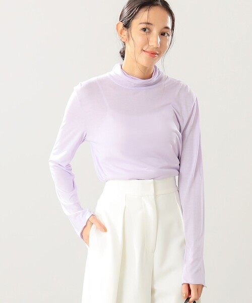 B:MING by BEAMS（ビーミングバイビームス）の「B:MING by BEAMS / シアー タートルネック カットソー（Tシャツ/カットソー・レディース・オフホワイト/ラベンダー/セージグリーン・FREE）」の17枚目の写真