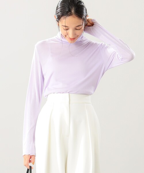 B:MING by BEAMS（ビーミングバイビームス）の「B:MING by BEAMS / シアー タートルネック カットソー（Tシャツ/カットソー・レディース・オフホワイト/ラベンダー/セージグリーン・FREE）」の18枚目の写真