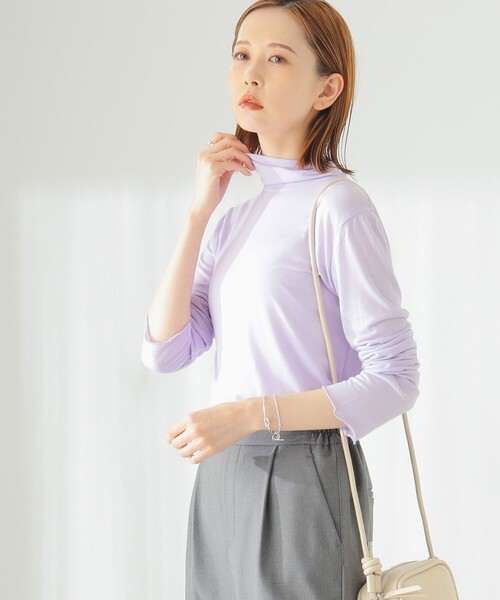 B:MING by BEAMS（ビーミングバイビームス）の「B:MING by BEAMS / シアー タートルネック カットソー（Tシャツ/カットソー・レディース・オフホワイト/ラベンダー/セージグリーン・FREE）」の20枚目の写真