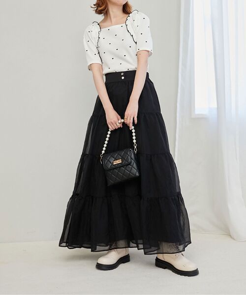 MAJESTIC LEGON(マジェスティックレゴン)の「【WEB限定XLサイズあり】タンクソールレースアップブーツ(ブーツ・レディース・ブラック/ホワイト・X-LARGE/SMALL/MEDIUM/LARGE)」の6枚目の写真