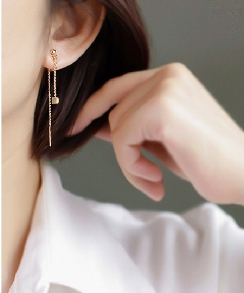 Ritomo De Ricco(リトモ・デ・リコ)の「落ちにくい!痛くなりにくいピアス風ロングチェーンイヤリング(イヤリング・レディース・A/B・FREE)」の8枚目の写真