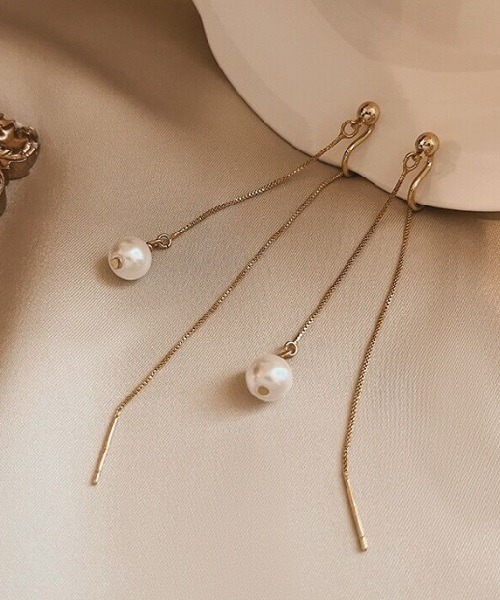 Ritomo De Ricco(リトモ・デ・リコ)の「落ちにくい!痛くなりにくいピアス風ロングチェーンイヤリング(イヤリング・レディース・A/B・FREE)」の4枚目の写真