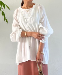 un dix cors | スキッパーボリューム袖ブラウス(シャツ/ブラウス)