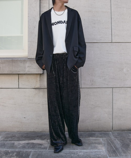 COLONY 2139（コロニートゥーワンスリーナイン）の「クラッシュベロアトラックパンツ（その他パンツ・メンズ・ブラック/ブラウン・LARGE/MEDIUM）」の13枚目の写真