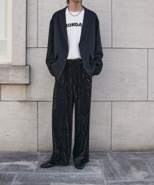 COLONY 2139（コロニートゥーワンスリーナイン）の「クラッシュベロアトラックパンツ（その他パンツ・メンズ・ブラック/ブラウン・LARGE/MEDIUM）」の15枚目の写真