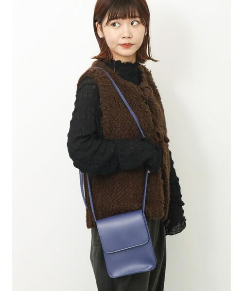 ehka sopo（エヘカソポ）の「フラットショルダーバッグ（ハンドバッグ・レディース・ブラック/ベージュ/ブルー・F）」の8枚目の写真