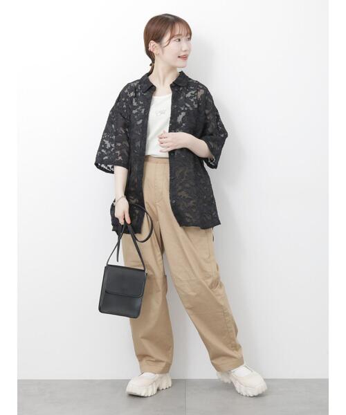 ehka sopo（エヘカソポ）の「フラットショルダーバッグ（ハンドバッグ・レディース・ブラック/ベージュ/ブルー・F）」の11枚目の写真