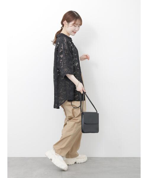 ehka sopo（エヘカソポ）の「フラットショルダーバッグ（ハンドバッグ・レディース・ブラック/ベージュ/ブルー・F）」の12枚目の写真