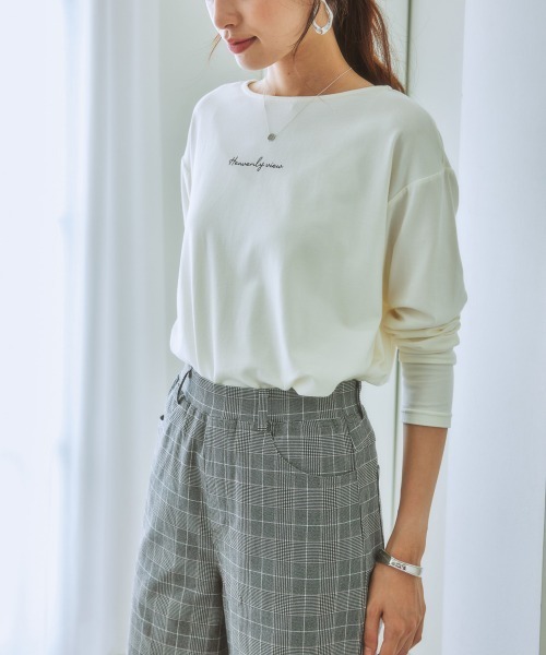 7days Life Styling（セブンデイズライフスタイリング）の「【ウエストすっきり伸び伸び】アクティブストレッチセミワイドパンツ（スラックス・レディース・チェック/ブラック/モカ・S/LL/M/L）」の4枚目の写真