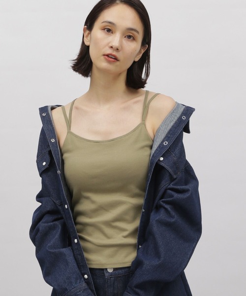 LAKOLE（ラコレ）の「カップ付きキャミ / 972296（キャミソール・レディース・ブラック/グレー/オフホワイト/カーキ・SMALL/MEDIUM）」の4枚目の写真