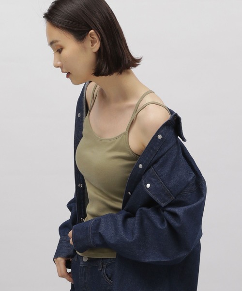 LAKOLE（ラコレ）の「カップ付きキャミ / 972296（キャミソール・レディース・ブラック/グレー/オフホワイト/カーキ・SMALL/MEDIUM）」の15枚目の写真