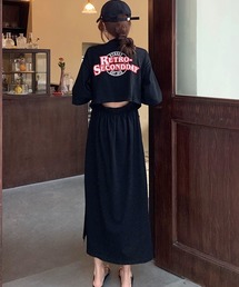 【AURORIA】バックオープンカットソーワンピース