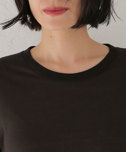BASERANGE(ベースレンジ)の「【BASERANGE/ベースレンジ】LONG SLEEVE TEE:カットソー(Tシャツ/カットソー・レディース・ピンク/ベージュ/カーキ・SMALL)」の14枚目の写真
