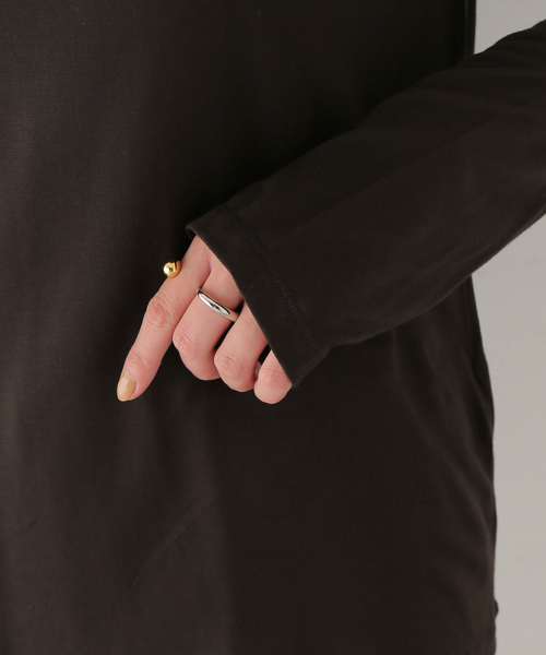 BASERANGE(ベースレンジ)の「【BASERANGE/ベースレンジ】LONG SLEEVE TEE:カットソー(Tシャツ/カットソー・レディース・ピンク/ベージュ/カーキ・SMALL)」の17枚目の写真