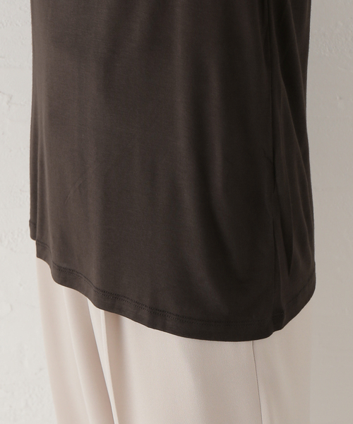 BASERANGE(ベースレンジ)の「【BASERANGE/ベースレンジ】LONG SLEEVE TEE:カットソー(Tシャツ/カットソー・レディース・ピンク/ベージュ/カーキ・SMALL)」の18枚目の写真