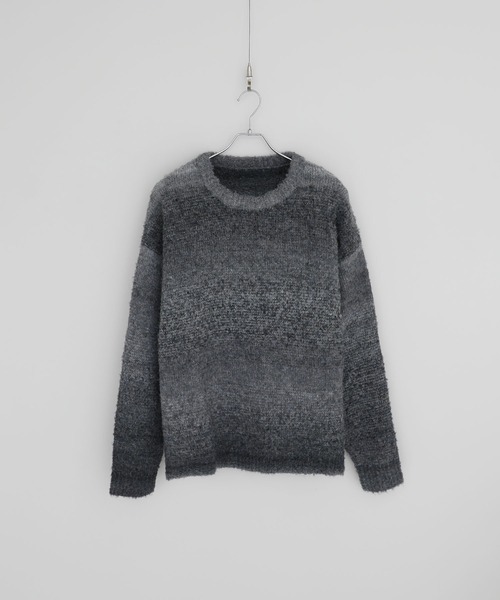 グラデーションブークレ天竺編みニット（ニット/セーター）｜ETELIO（エテリオ）