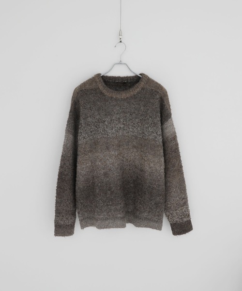 グラデーションブークレ天竺編みニット（ニット/セーター）｜ETELIO（エテリオ）