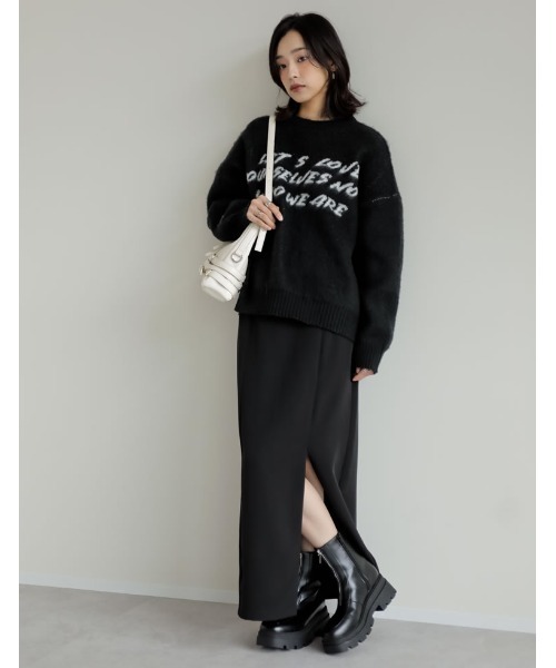 Re:EDIT（リエディ）の「[大きいサイズ有]フロントジップトラックソールブーツ（ブーツ・レディース・ブラック/アイボリー・SMALL/LARGE/X-LARGE/MEDIUM/XX-LARGE）」の20枚目の写真