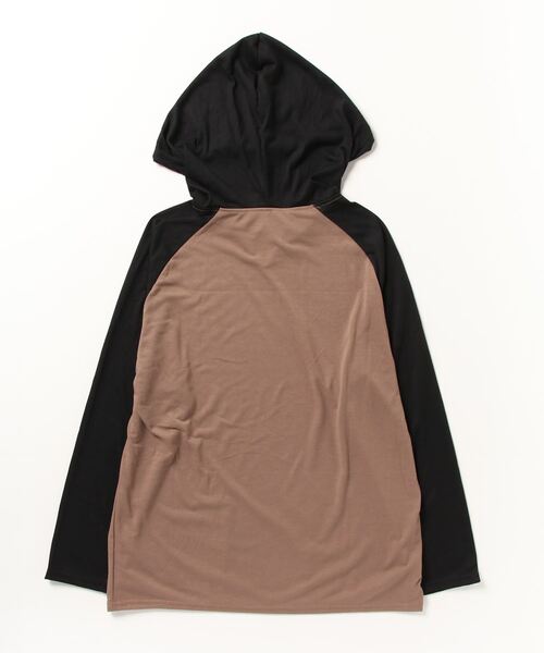 gossip！ロサンゼルス（ゴシップロサンゼルス）の「YUGA フード付きトップス（Tシャツ/カットソー・レディース・ホワイト系その他/モカ/ホワイト・FREE）」の9枚目の写真