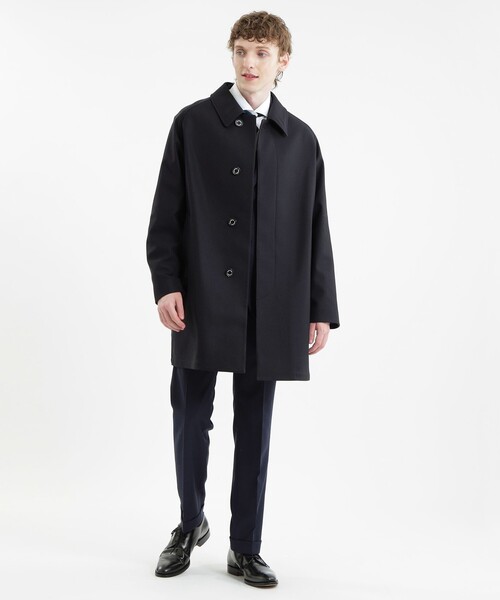 MACKINTOSH PHILOSOPHY(マッキントッシュ フィロソフィー)の「ニュークラシック TIVERTON(ティバートン)フリースボンディング(ステンカラーコート・メンズ・ダークネイビー/グレー・38/40)」の12枚目の写真