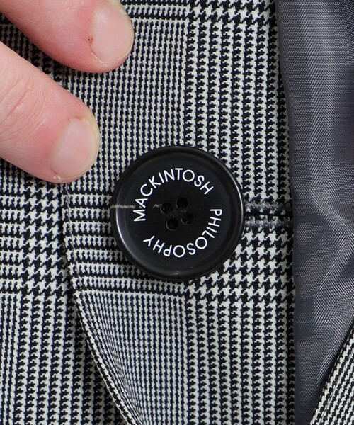 MACKINTOSH PHILOSOPHY(マッキントッシュ フィロソフィー)の「ニュークラシック TIVERTON(ティバートン)フリースボンディング(ステンカラーコート・メンズ・ダークネイビー/グレー・38/40)」の6枚目の写真