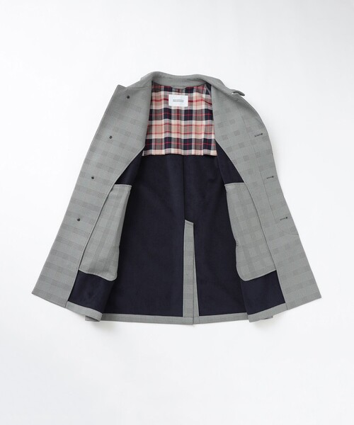 MACKINTOSH PHILOSOPHY(マッキントッシュ フィロソフィー)の「ニュークラシック TIVERTON(ティバートン)フリースボンディング(ステンカラーコート・メンズ・ダークネイビー/グレー・38/40)」の5枚目の写真