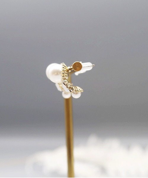 Cupid Heart(キューピッドハート)の「【Cupid Heart】結婚式アクセ!ストーンビジューパールイヤリング(イヤリング・レディース・ゴールド・MEDIUM)」の12枚目の写真