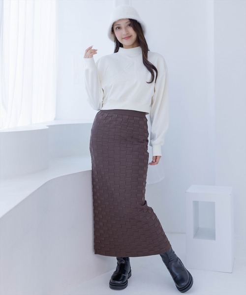 clear（クリア）の「ロゴエンボスショート丈スウェット[低身長用サイズ有]（スウェット・レディース・ブラック/グレー/ピンク/アイボリー・XS/F）」の13枚目の写真