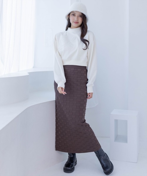 clear（クリア）の「ロゴエンボスショート丈スウェット[低身長用サイズ有]（スウェット・レディース・ブラック/グレー/ピンク/アイボリー・XS/F）」の14枚目の写真