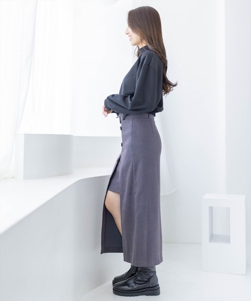 clear（クリア）の「ロゴエンボスショート丈スウェット[低身長用サイズ有]（スウェット・レディース・ブラック/グレー/ピンク/アイボリー・XS/F）」の18枚目の写真