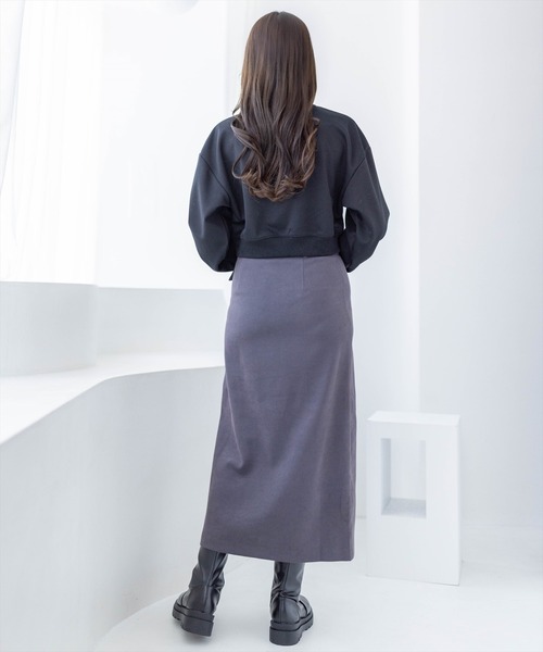 clear（クリア）の「ロゴエンボスショート丈スウェット[低身長用サイズ有]（スウェット・レディース・ブラック/グレー/ピンク/アイボリー・XS/F）」の19枚目の写真