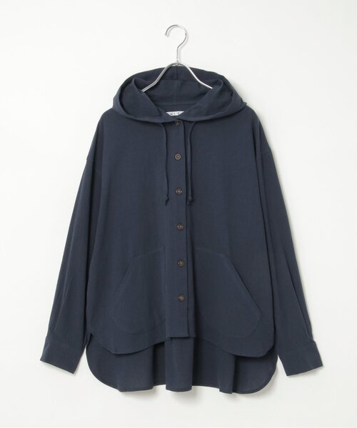 LBC（エルビーシー）の「フードロングシャツ（シャツ/ブラウス・レディース・ネイビー/ベージュ・M）」の14枚目の写真