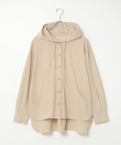 LBC（エルビーシー）の「フードロングシャツ（シャツ/ブラウス・レディース・ネイビー/ベージュ・M）」の16枚目の写真