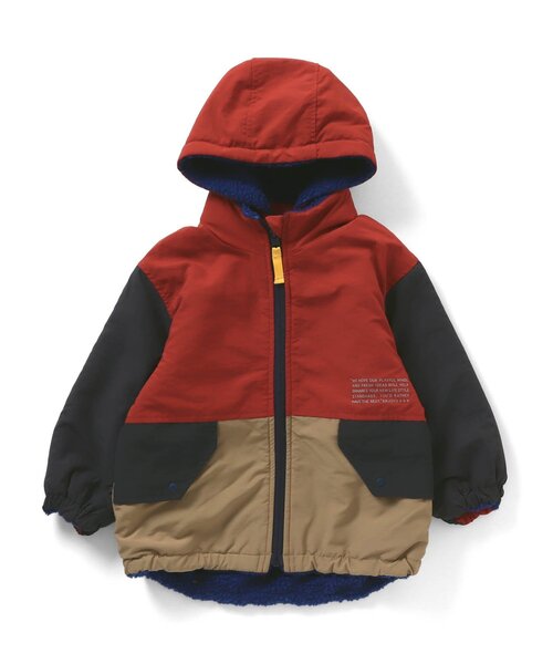 F.O.KIDS（エフオーキッズ）の「【洗える/2way】リバーシブルマウンテンジャケット（ダウンジャケット/コート・キッズ・グリーン/キナリ/ネイビー/オレンジ/チャコール・130/95/100/140/120/90/110/80）」の21枚目の写真