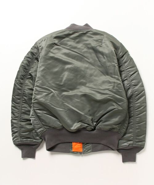 Alpha Industries(アルファインダストリーズ)の「ALPHA/アルファ MA-1 FULL PATCHED US SPEC フライトミリタリージャケット(MA-1・メンズ・チャコール/ブラック・L/XL/M)」の3枚目の写真