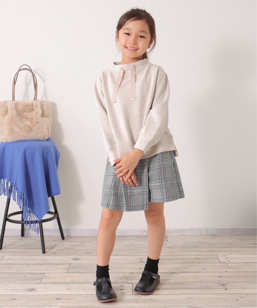 セール】【親子コーデ】チェックプリーツラップキュロット（120~160cm