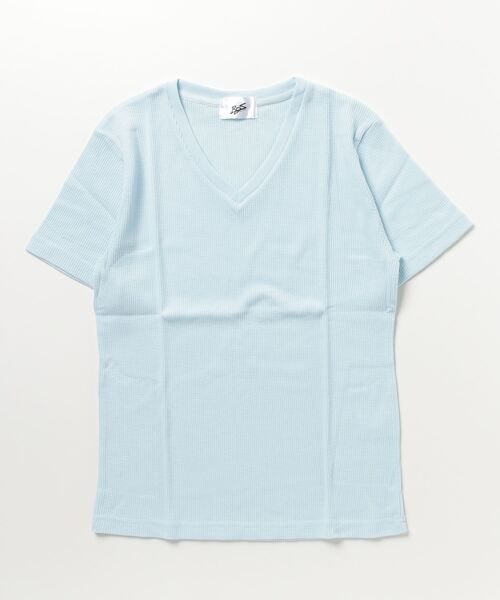 Mag.(マグ)の「【RDS】サーマル半袖VネックTシャツ(Tシャツ/カットソー・メンズ・グレー/カーキ/サックスブルー/ホワイト/ブラック/ネイビー・MEDIUM/LARGE/X-LARGE)」の6枚目の写真