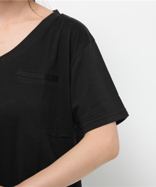 Kastane（カスタネ）の「【Kastane】ドライタッチVネックTシャツ（Tシャツ/カットソー・レディース・カーキ/レッド/ブラック・FREE）」の9枚目の写真