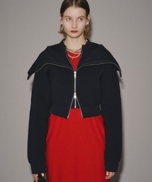 yae | Double zip big collar cardigan/ダブルジップビックカラーカーディガン(カーディガン/ボレロ)