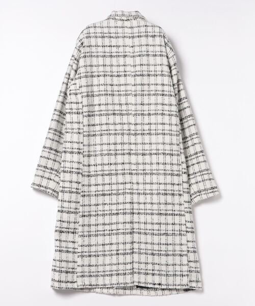 semantic design（セマンティックデザイン）の「＊セマンティックデザイン ツイード調チェック チェスターコート（チェスターコート・メンズ・ブラック/ホワイト・MEDIUM/LARGE）」の3枚目の写真